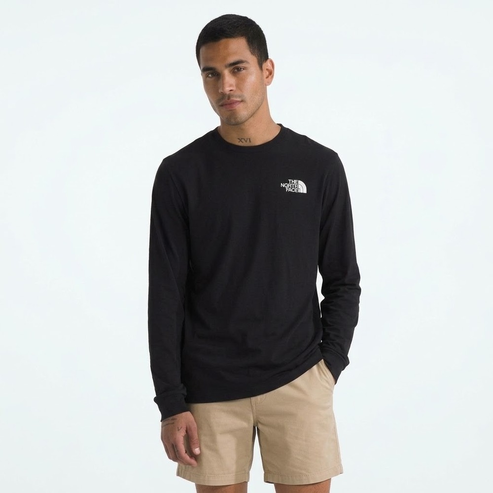 The North Face M EVO Box NSE LS Tee Mens Small Black NWT Graphic LS Shirt